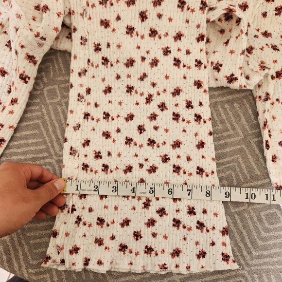 Free People Sleeping Overalls Flare Floral Comfy Women Size XS White Color - Picture 12 of 13